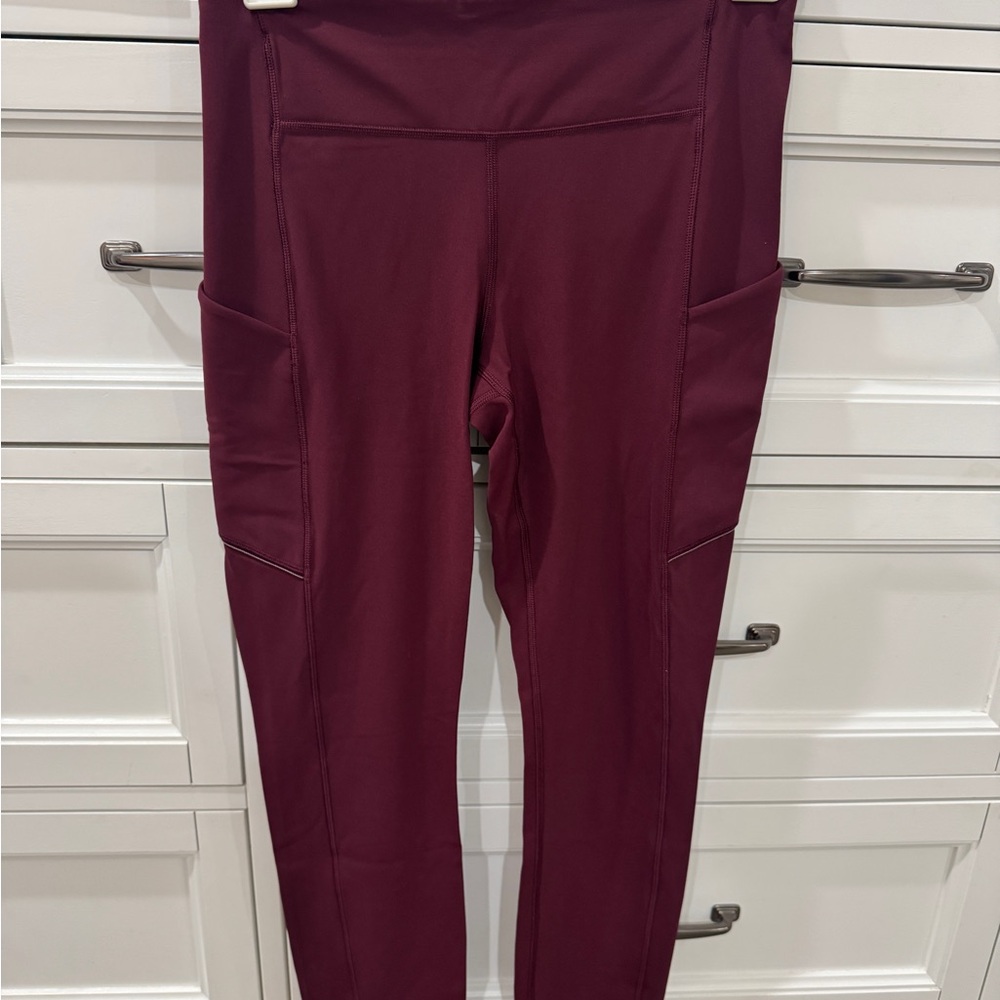 Lululemon Athletica Maroon Leggings